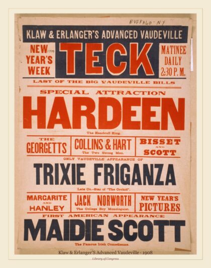Klaw & Erlanger'S Advanced Vaudeville — Special attaction Hardeen the handcuff king (1908)