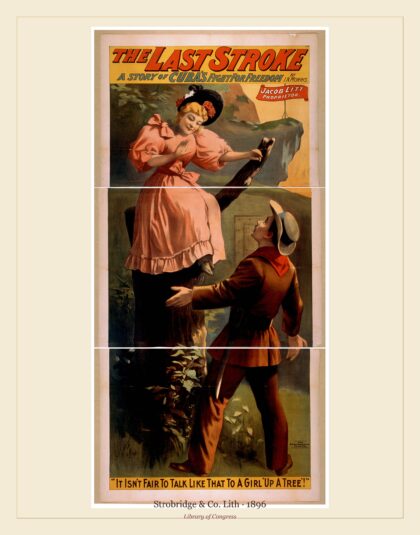 Strobridge & Co. Lith — The last stroke a story of Cuba's fight for freedom (1896)