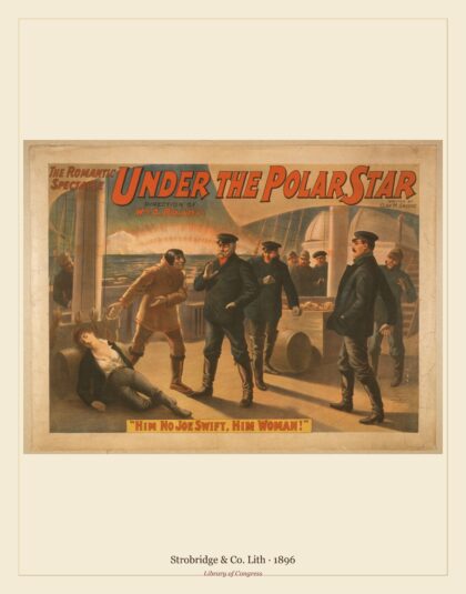 Strobridge & Co. Lith — The romantic spectacle, Under the polar star written (1896)