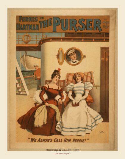 Strobridge & Co. Lith — Ferris Hartman in The purser by John T. Day (1898)