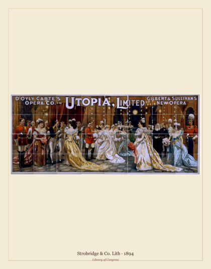 Strobridge & Co. Lith — D'Oyly Carte's Opera Co. in Utopia (1894)