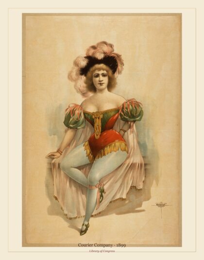 Courier Company — Woman wearing brief costume (1899)