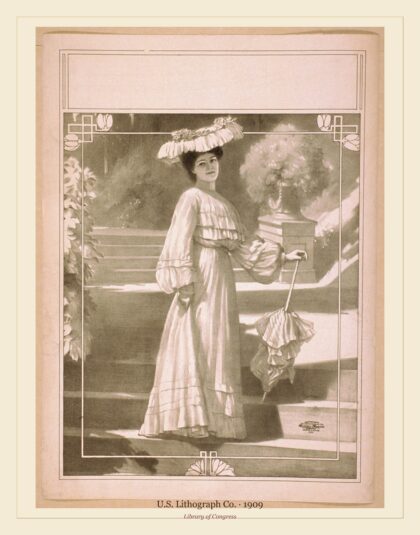 U.S. Lithograph Co. — Full length image of woman (1909)