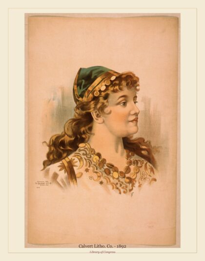 Calvert Litho. Co. — Head-and-shoulders image of blond woman (1892)