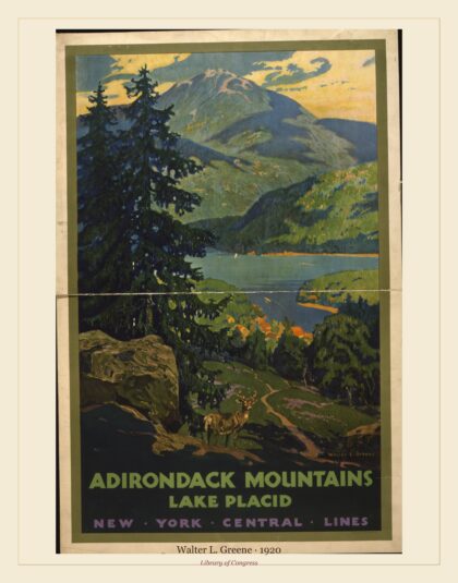 Walter L. Greene — Adirondack Mountains, Lake Placid New York Central Lines (1920)