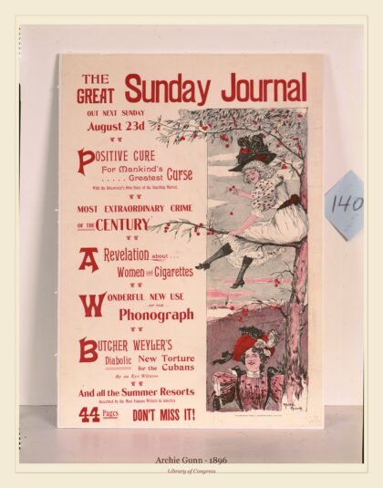 Archie Gunn — The Great Sunday Journal: Out next Sunday August 23d (1896)