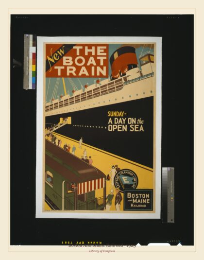 Boston And Maine Railroad — New. The boat train. Sunday - a day on the open sea (1925)