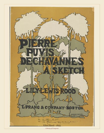 Ethel Reed — Pierre Puvis de Chavannes, a sketch [by] Lily Lewis Rood (1895)