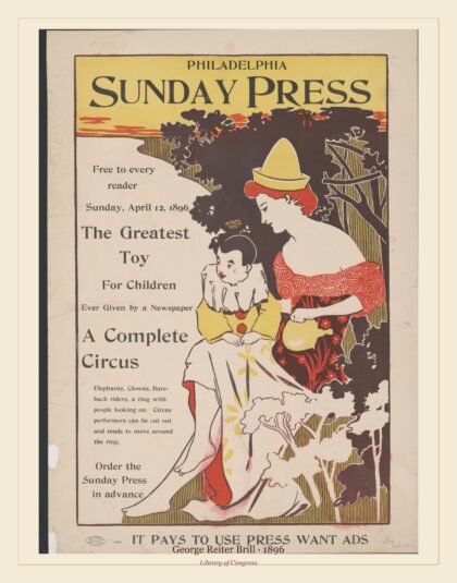 George Reiter Brill — Free to every reader, Sunday, April 12th, 1896 (1896)