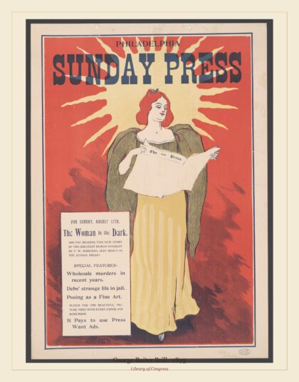 George Reiter Brill — For Sunday, August 11th, "The woman in the dark." (1895)