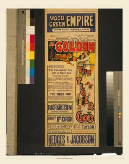 Unknown Artist — The great Goldin presenting the tiger god (1913)