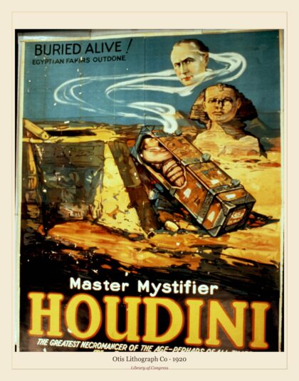 Otis Lithograph Co — Master mystifier, Houdini (1920)