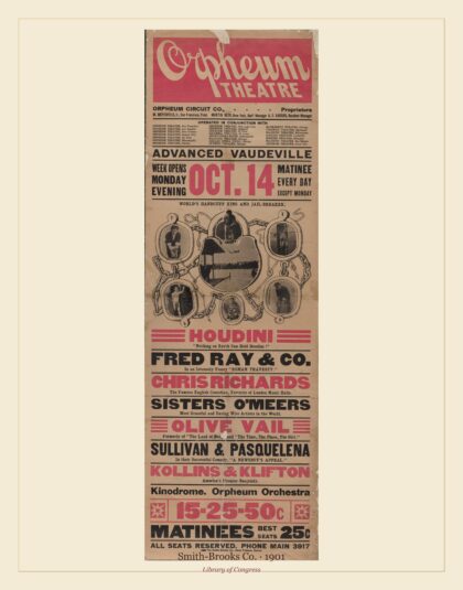 Smith-Brooks Co. — Houdini, nothing on earth can hold Houdini! Fred Ray & Co. in an inten (1901)