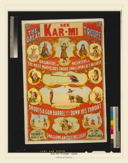 Kar-Mi Troupe — The great Victorina Troupe originators and presenters of (1900)