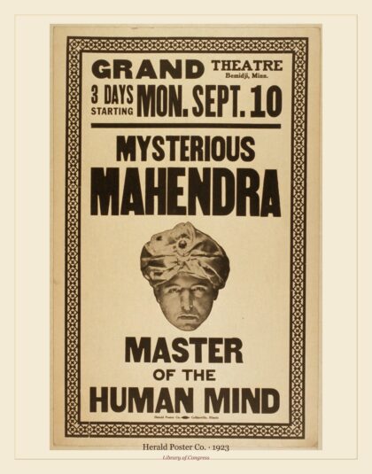 Herald Poster Co. — Mysterious Mahendra master of the human mind (1923)