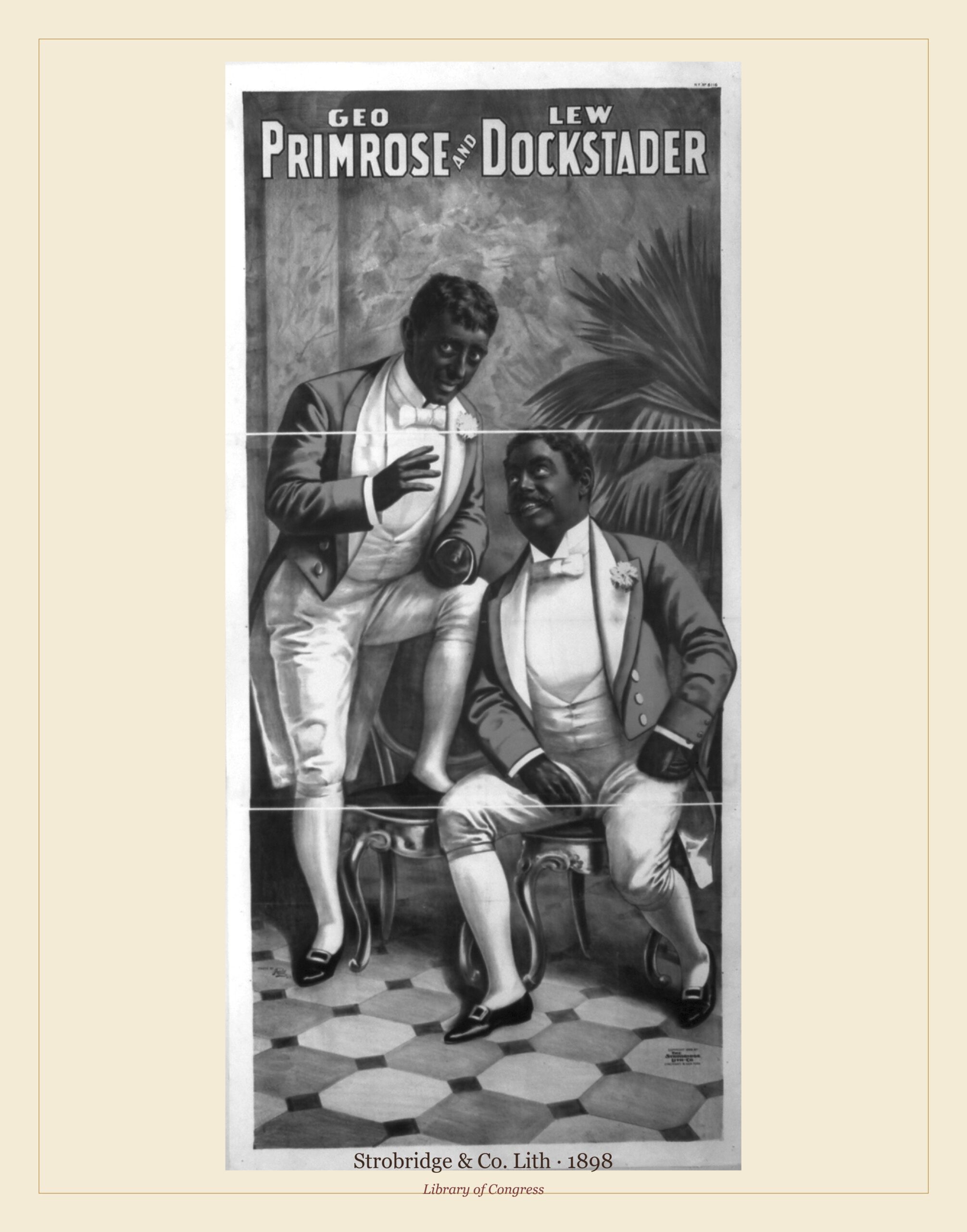 Strobridge & Co. Lith — Geo. Primrose and Lew Dockstader (1898)