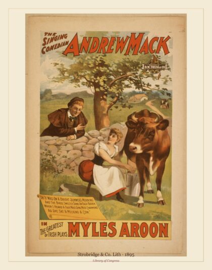 Strobridge & Co. Lith — The singing comedian, Andrew Mack in (1895)