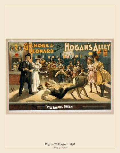 Eugene Wellington — Gilmore & Leonard in their Irish nonsensicality, Hogan's alley (1898)