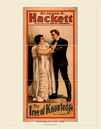 Strobridge & Co. Lith — James K. Hackett in The tree of knowledge (1898)