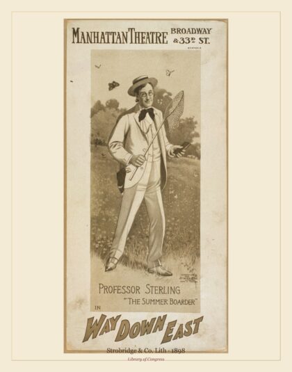 Strobridge & Co. Lith — Professor Sterling in Way down East (1898)