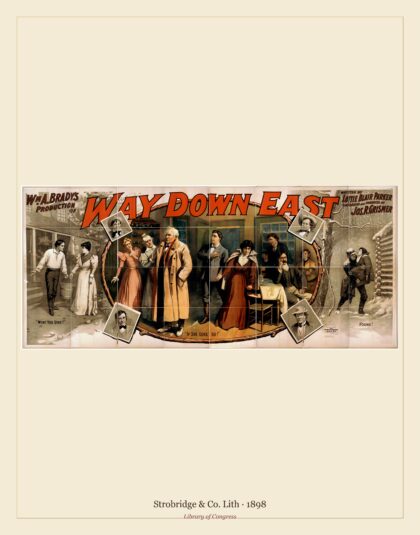Strobridge & Co. Lith — of Way down East written by Lottie Blair Parker (1898)