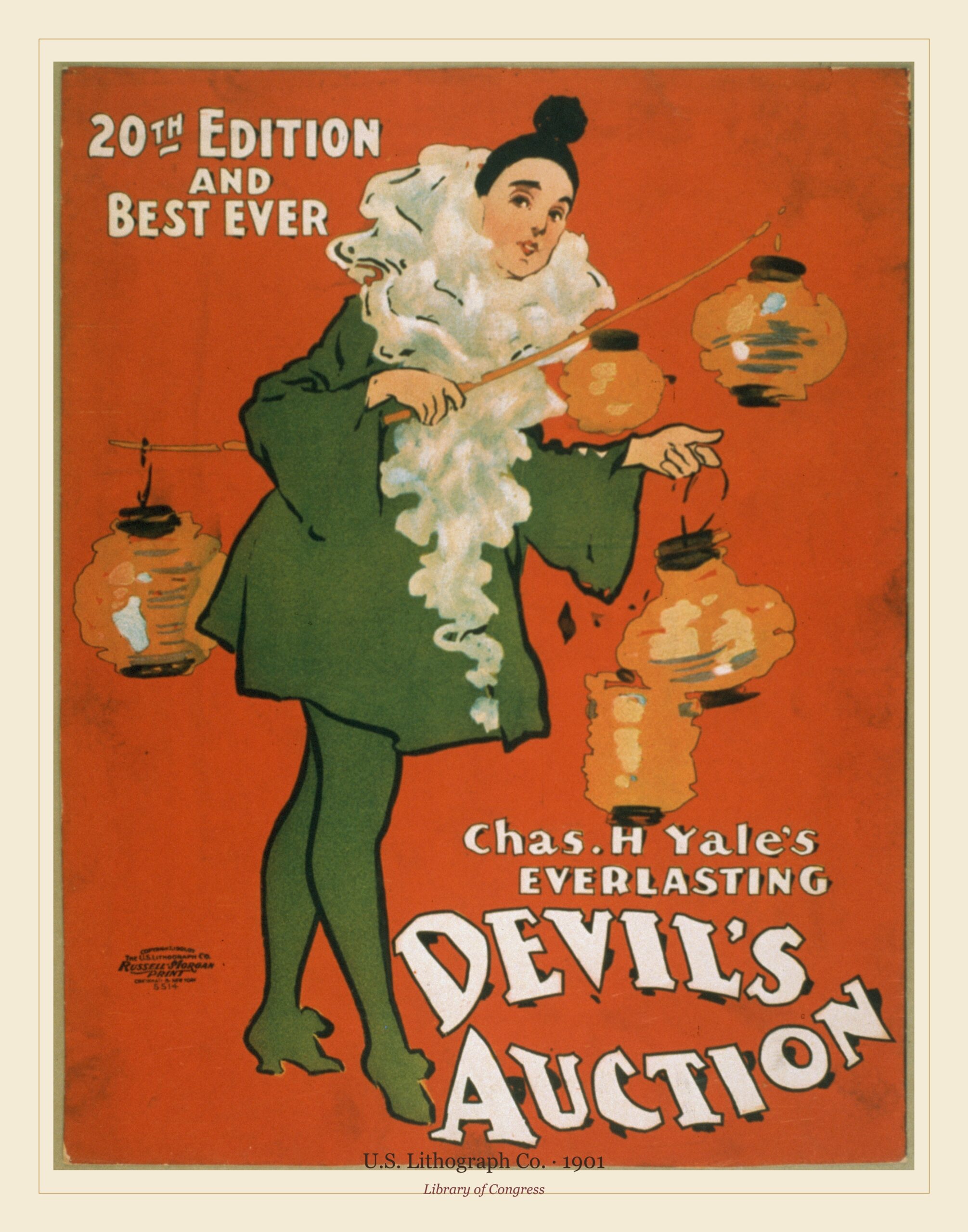 U.S. Lithograph Co. — Chas. H. Yale's everlasting Devil's auction (1901)