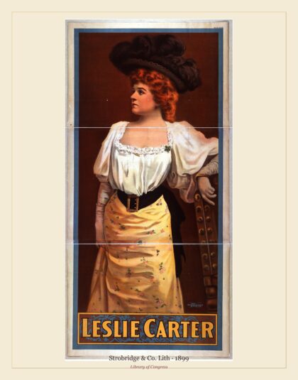 Strobridge & Co. Lith — Leslie Carter (1899)