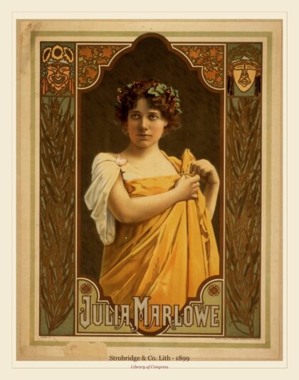 Strobridge & Co. Lith — Julia Marlowe (1899)