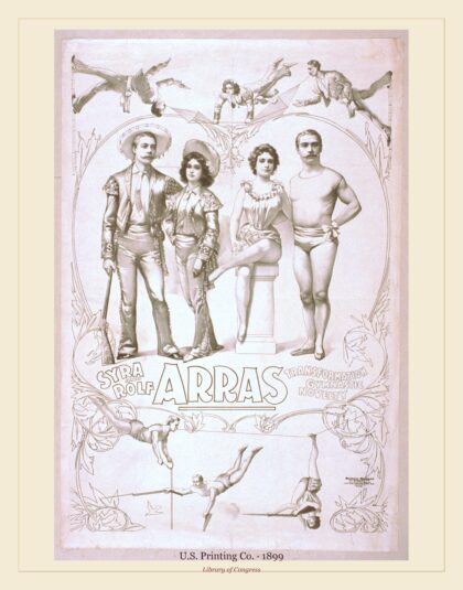U.S. Printing Co. — Syra and Rolf Arras transformation gymnastic novelty (1899)