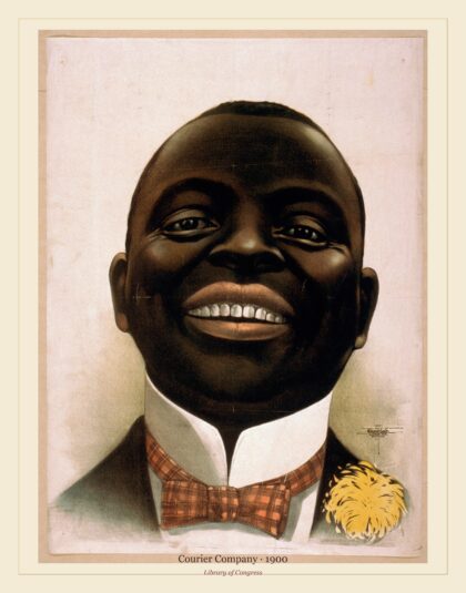Courier Company — Bust portrait of smiling African American (1900)