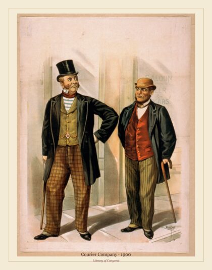 Courier Company — Two well dressed men with canes (1900)