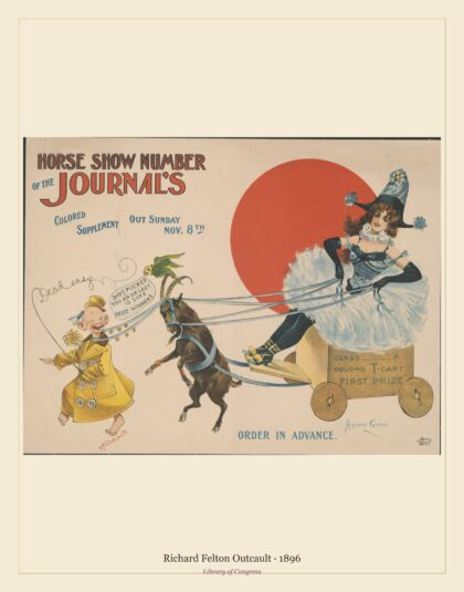 Richard Felton Outcault — Horse show number of the Journal's colored supplement, out Sunday, Nov. 8th, order in adva (1896)
