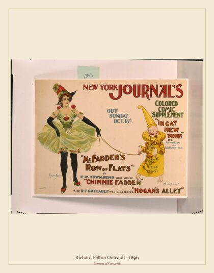 Richard Felton Outcault — New York Journal's colored comic supplement "In gay New York" by Archie Gunn and R.K. Munk (1896)