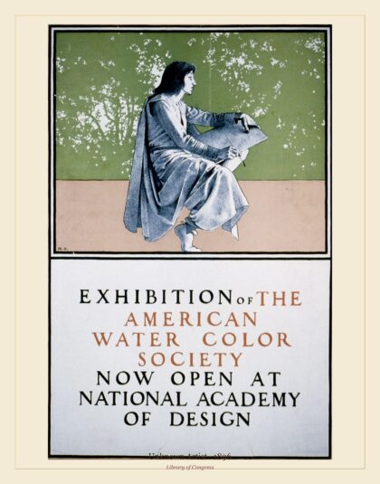 Unknown Artist — Exhibition of the American Water Color Society, now open at National Academy of Design / M (1896)