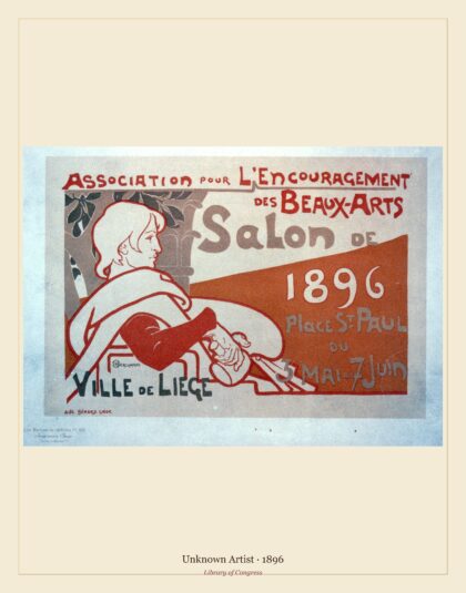 Unknown Artist — Salon de 1896, Place St. Paul du 3 mai au 7 juin, ville de Liege (1896)