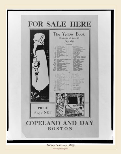 Aubrey Beardsley — For sale here: The Yellow Book: Copeland and Day, Boston (1895)