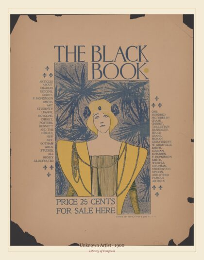 Unknown Artist — The Black Book. price 25 cents, for sale here (1900)