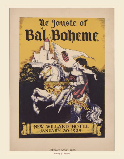 Unknown Artist — Ye jouste of Bal Boheme. New Willard Hotel. January 30, 1928 (1928)