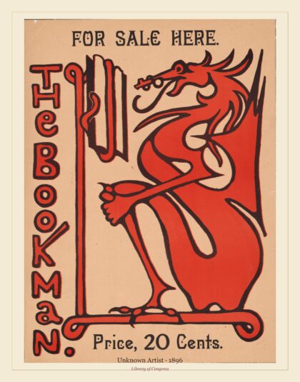 Unknown Artist — The Bookman - for sale here; price, 20 cents (1896)