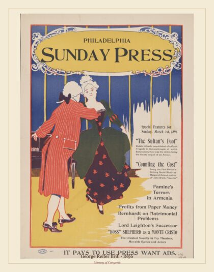 George Reiter Brill — Special features for Sunday, March 1st, 1896 (1896)