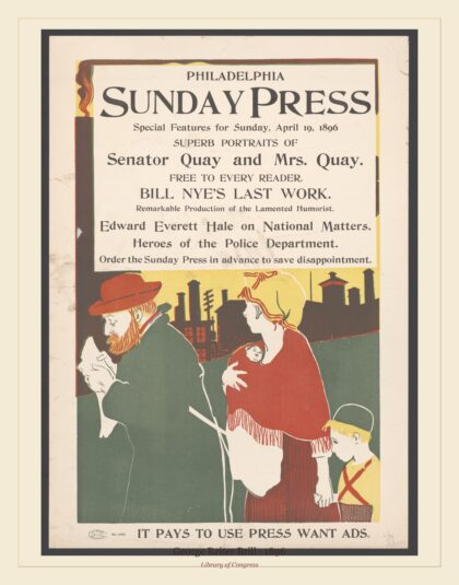 George Reiter Brill — Special features for Sunday, April 19, 1896 (1896)