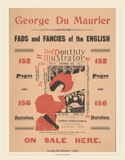 George Du Maurier — Fads and fancies of the English. The Monthly Illustrator, November, 1895 (1895)