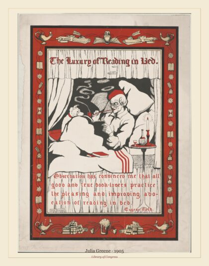 Julia Greene — The luxury of reading in bed (1905)
