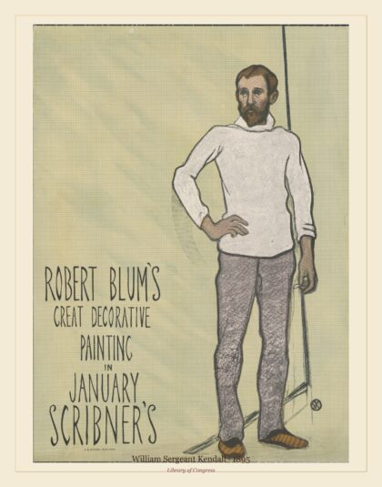 William Sergeant Kendall — Robert Blum's great decorative painting in January Scribner's (1895)