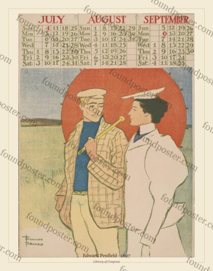 Edward Penfield — 1897 Calendar: July–September (1897)
