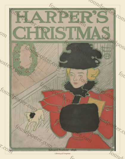 Edward Penfield — Harper’s Magazine: Christmas (1896)