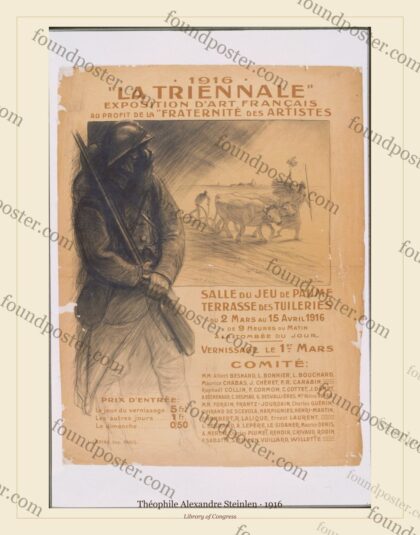Théophile-Alexandre Steinlen — 1916. 'La Triennale.' Exposition d'art français au profit de la 'Frate (1916)