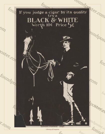 Edward Penfield — Black & White Cigars (1890)