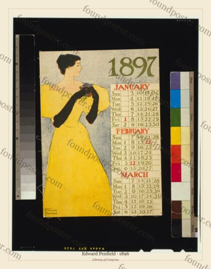 Edward Penfield — 1897 Calendar: January–March (1896)