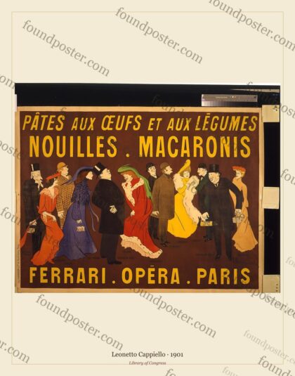 Leonetto Cappiello — Ferrari Pasta, Opéra Paris (1901)